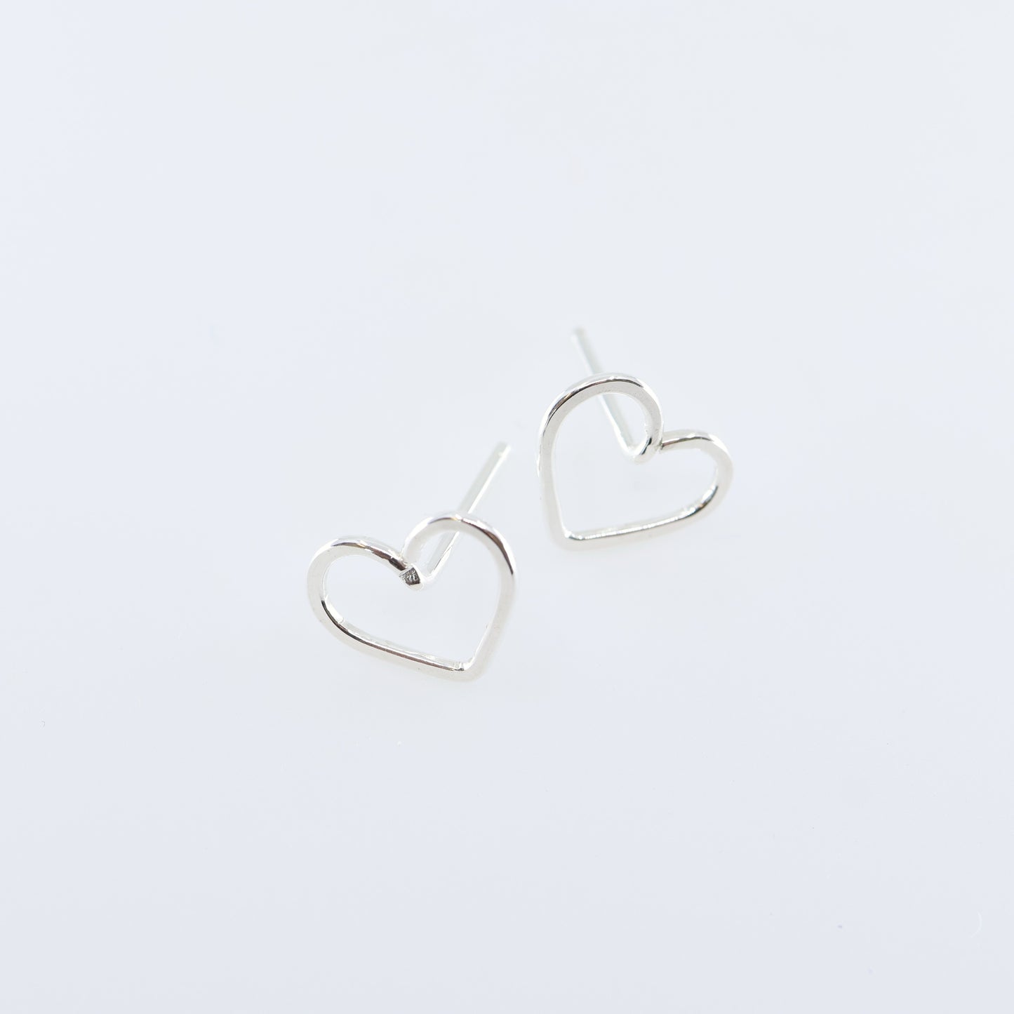 Forged Heart Stud Earrings