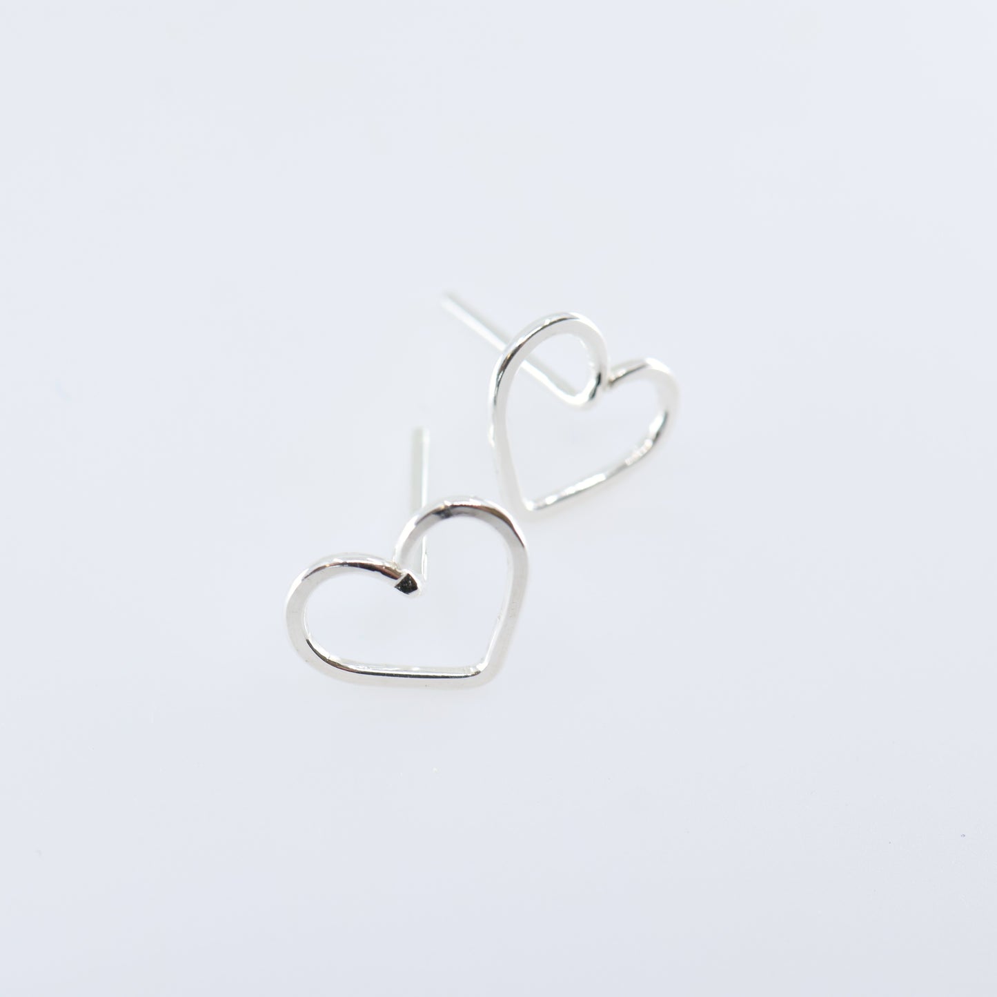 Forged Heart Stud Earrings