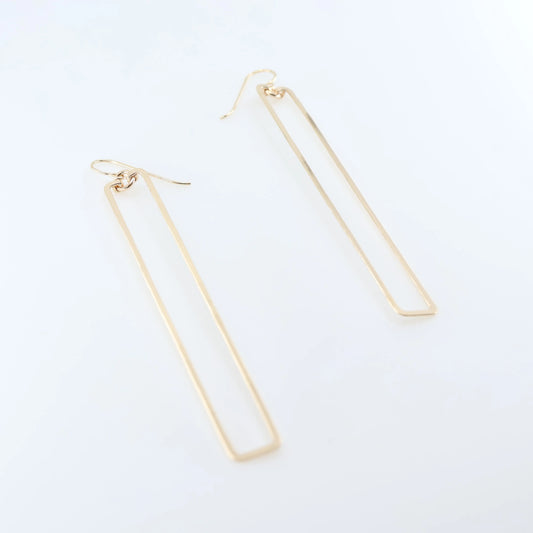 Large Forged Rectangle Earrings J. Mills Studio