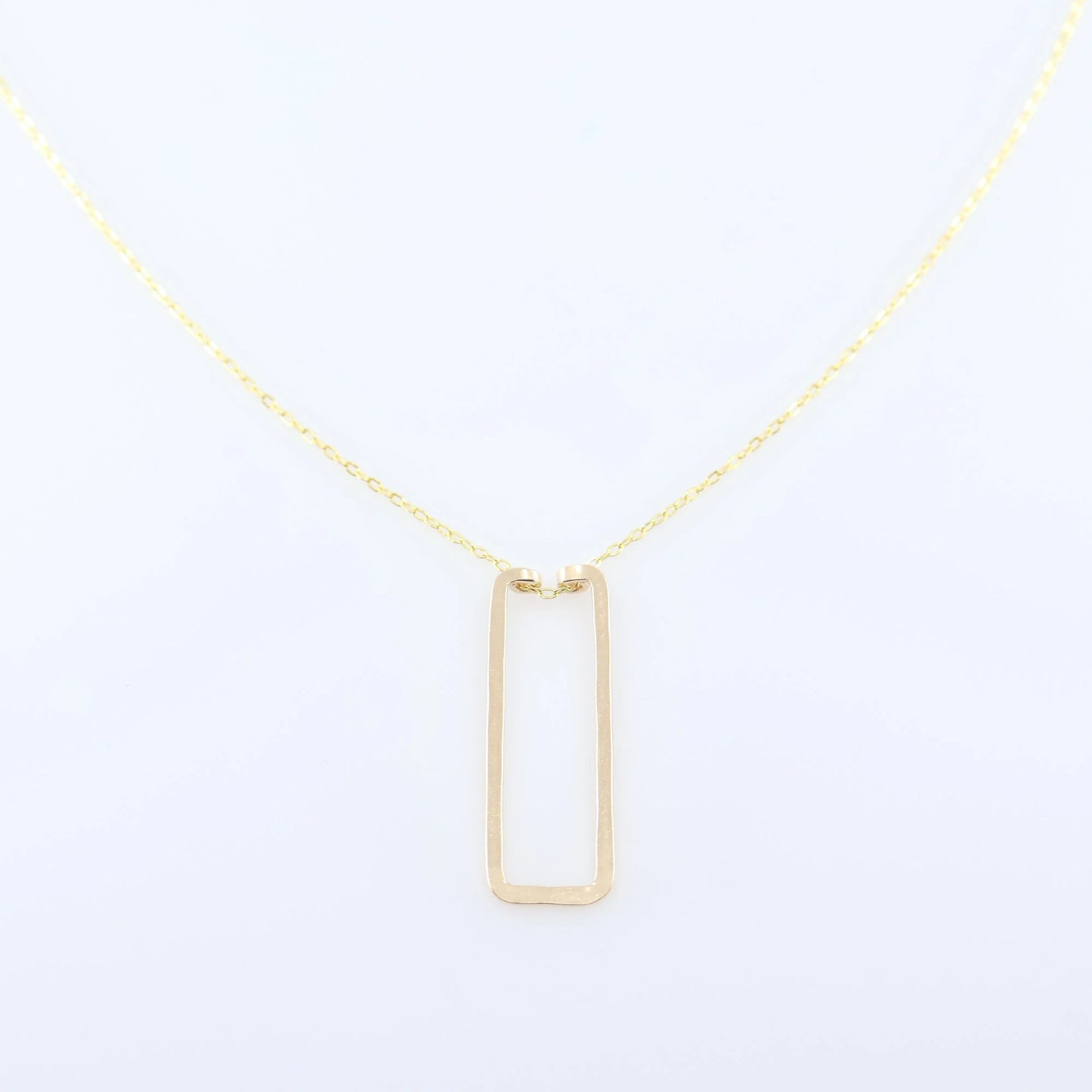 Forged Small Rectangle Necklace J.Mills Studio