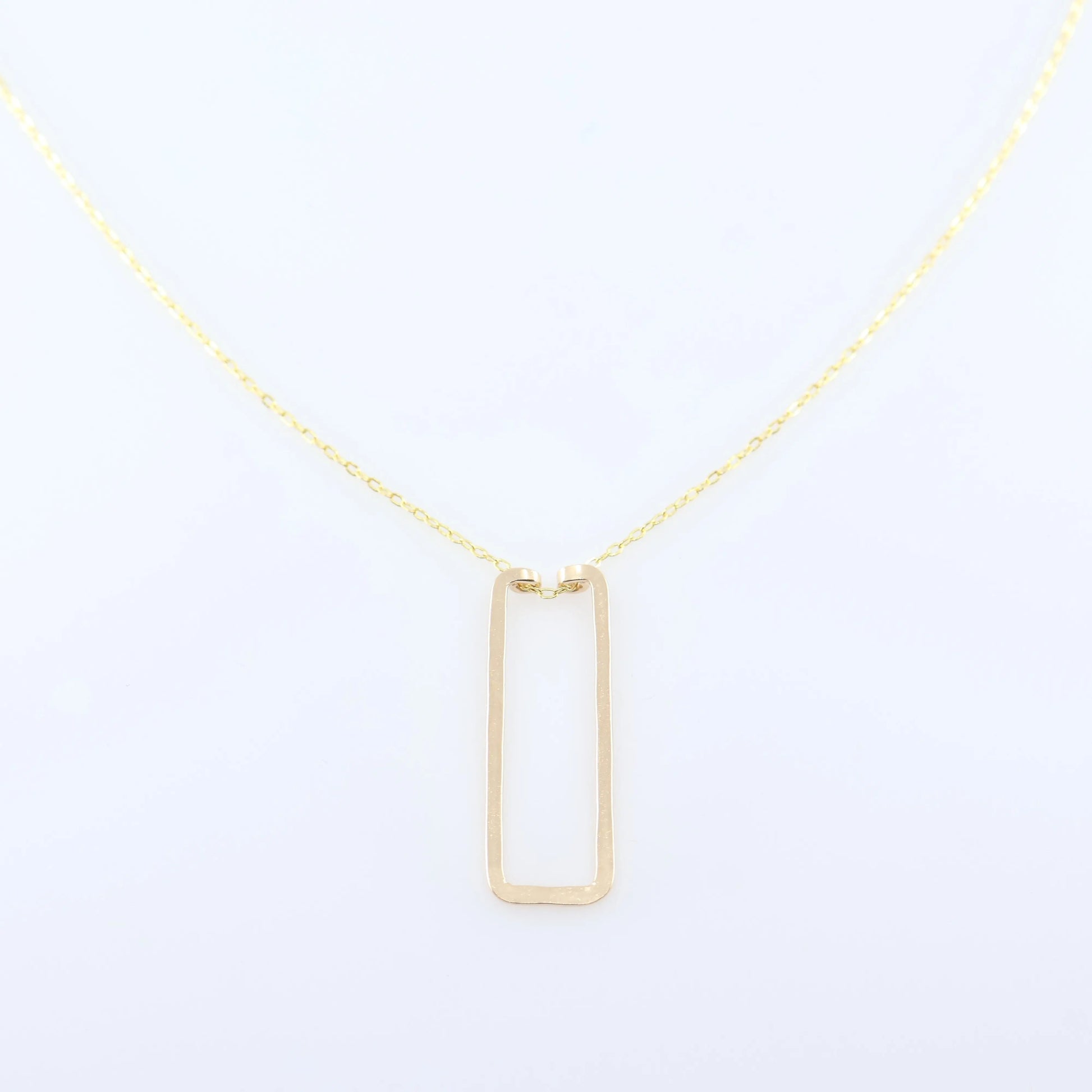 Forged Small Rectangle Necklace J.Mills Studio