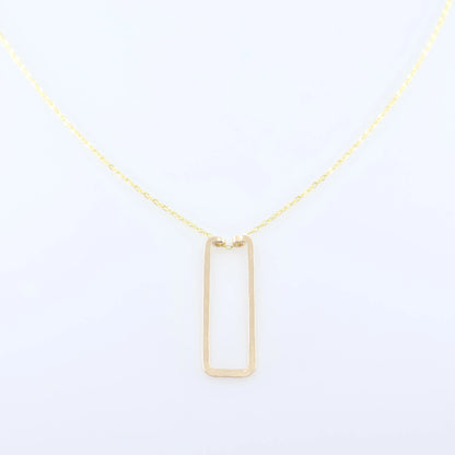 Forged Small Rectangle Necklace J.Mills Studio