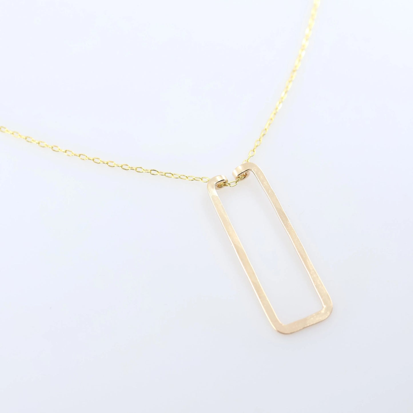 Forged Small Rectangle Necklace J.Mills Studio