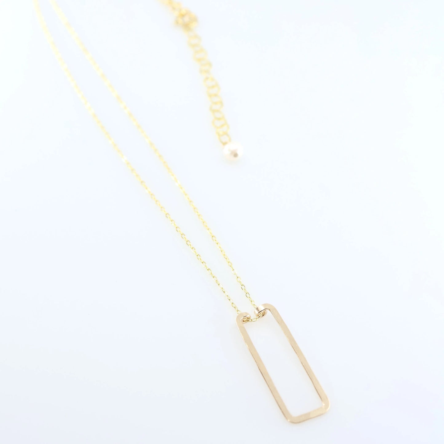 Forged Small Rectangle Necklace J.Mills Studio