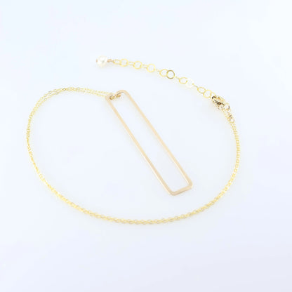 Forged Rectangle Necklace J.Mills Studio