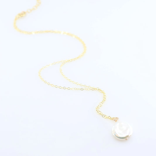 Freshwater Coin Pearl Necklace J.Mills Studio