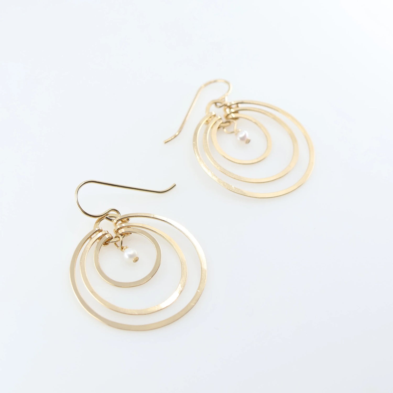 Forged Nesting Circle Earrings J.Mills Studio
