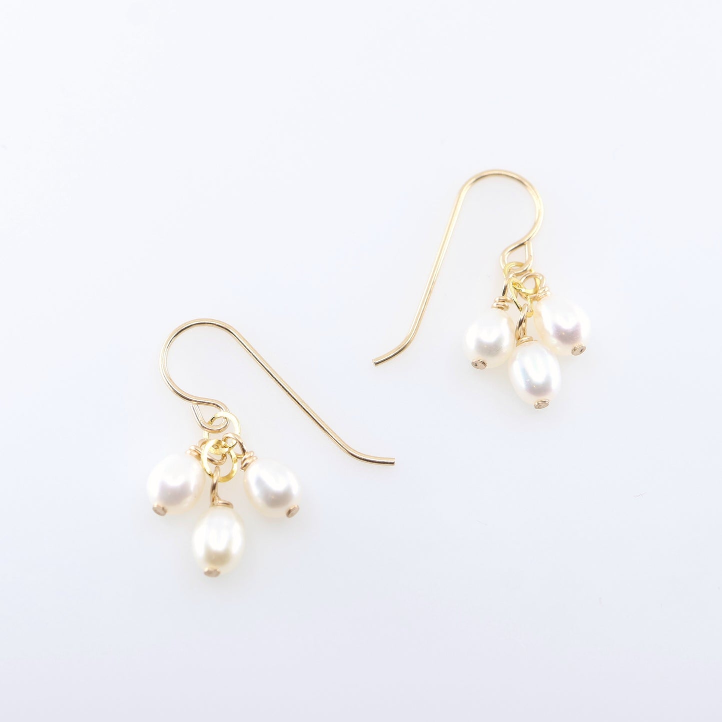 Tiny Pearl Cluster Earrings