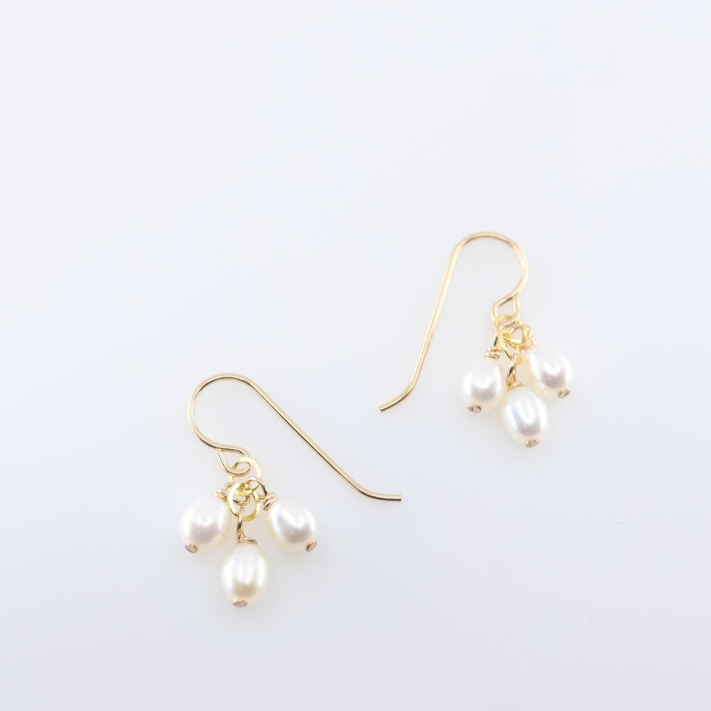 Tiny Pearl Cluster Earrings