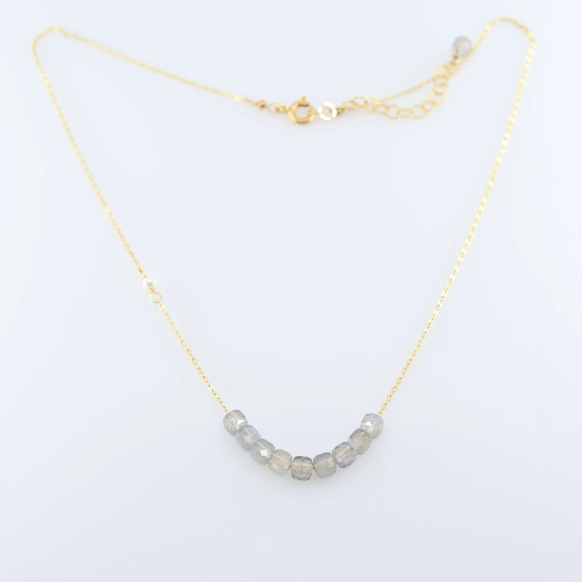 Labradorite Faceted Cube Gemstone Necklace J.Mills Studio