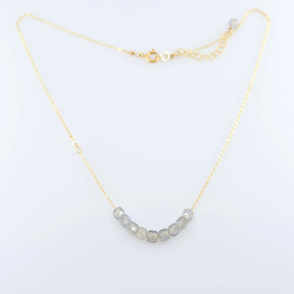 Labradorite Faceted Cube Gemstone Necklace J.Mills Studio