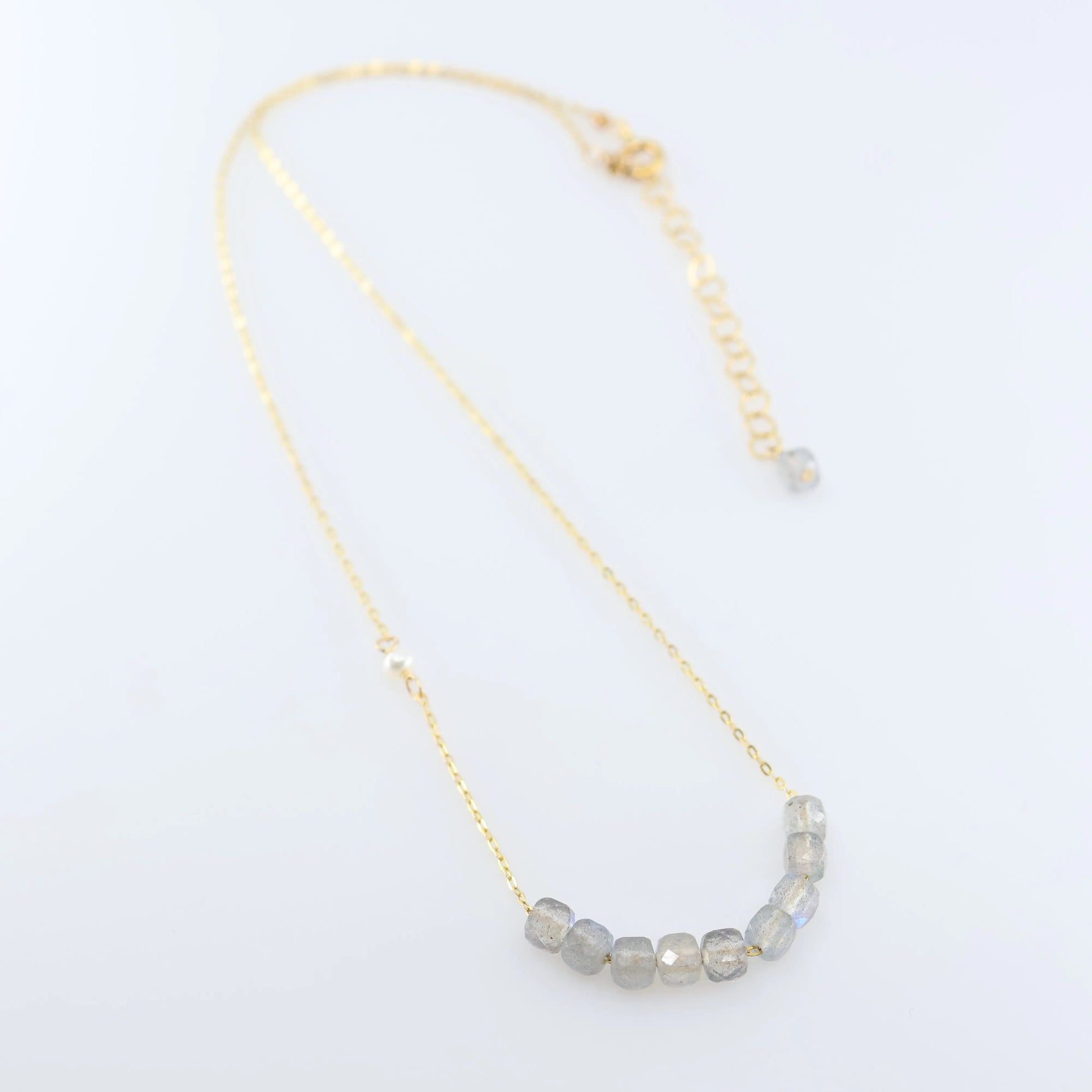 Labradorite Faceted Cube Gemstone Necklace J.Mills Studio