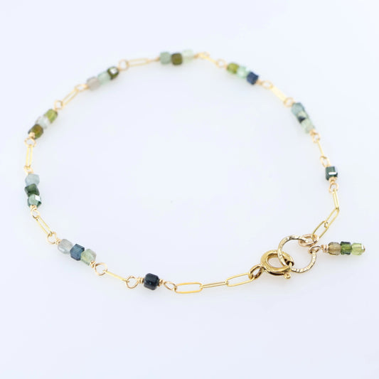 Green Tourmaline and Bracelet J.Mills Studio