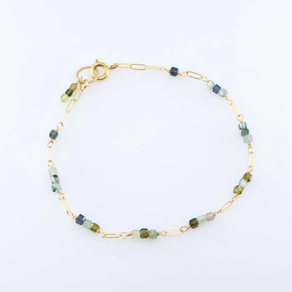 Green Tourmaline and Bracelet J.Mills Studio