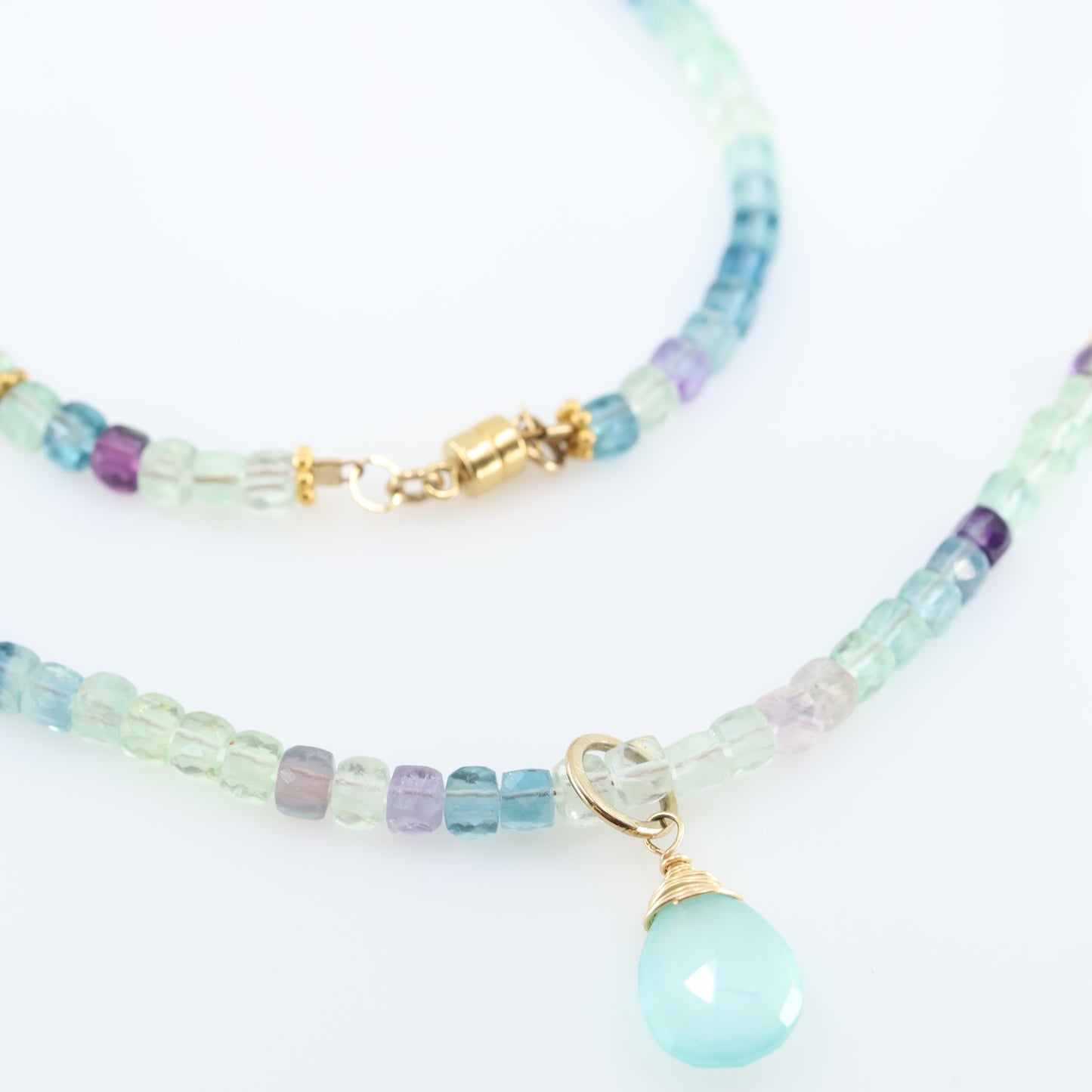 Rainbow Fluorite Wrap Bracelet or Necklace