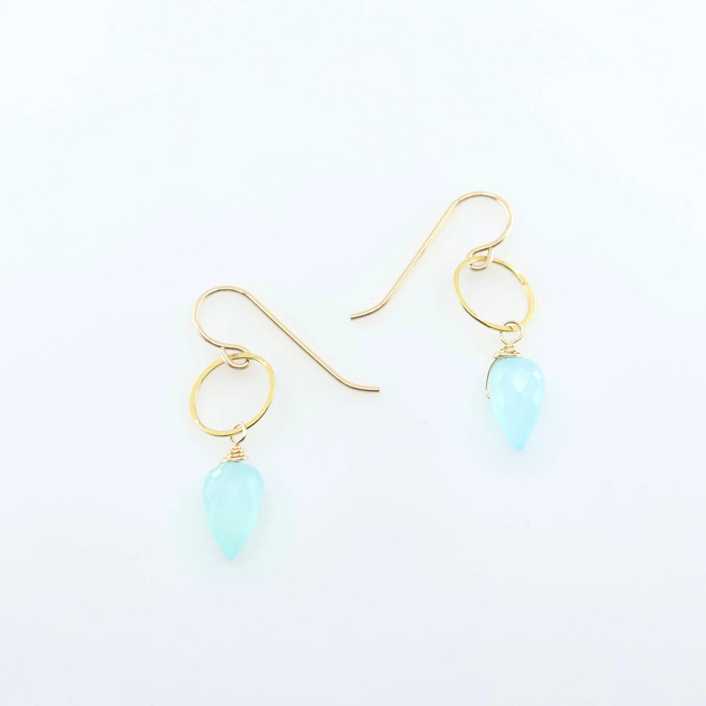 Simple Gemstone and Oval Drop Earrings, 3 Stone Variations J.Mills Studio