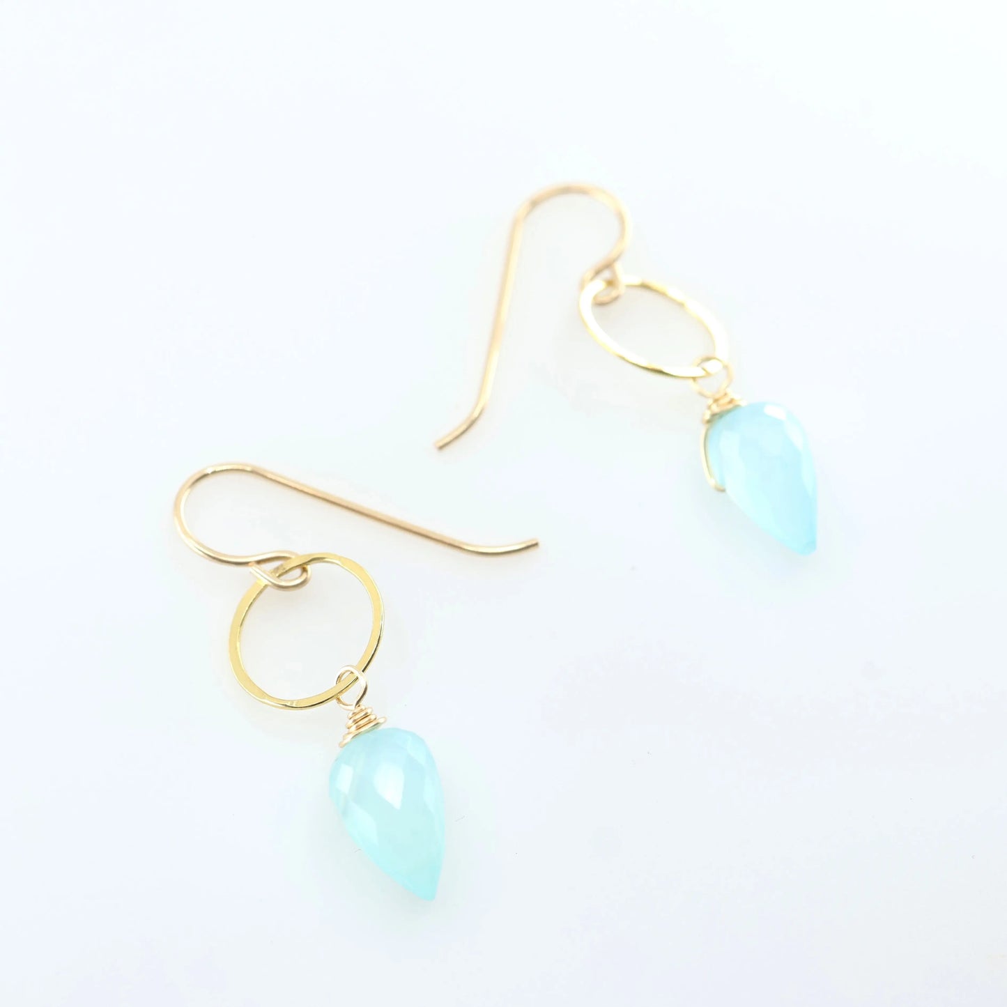 Simple Gemstone and Oval Drop Earrings, 3 Stone Variations J.Mills Studio