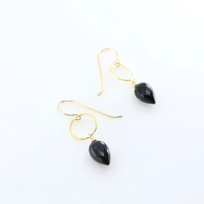 Simple Gemstone and Oval Drop Earrings, 3 Stone Variations J.Mills Studio