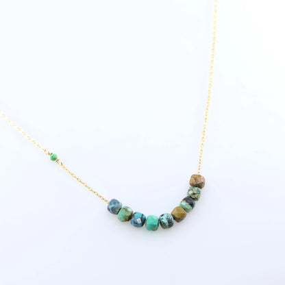 Faceted Green Turquoise Necklace J.Mills Studio