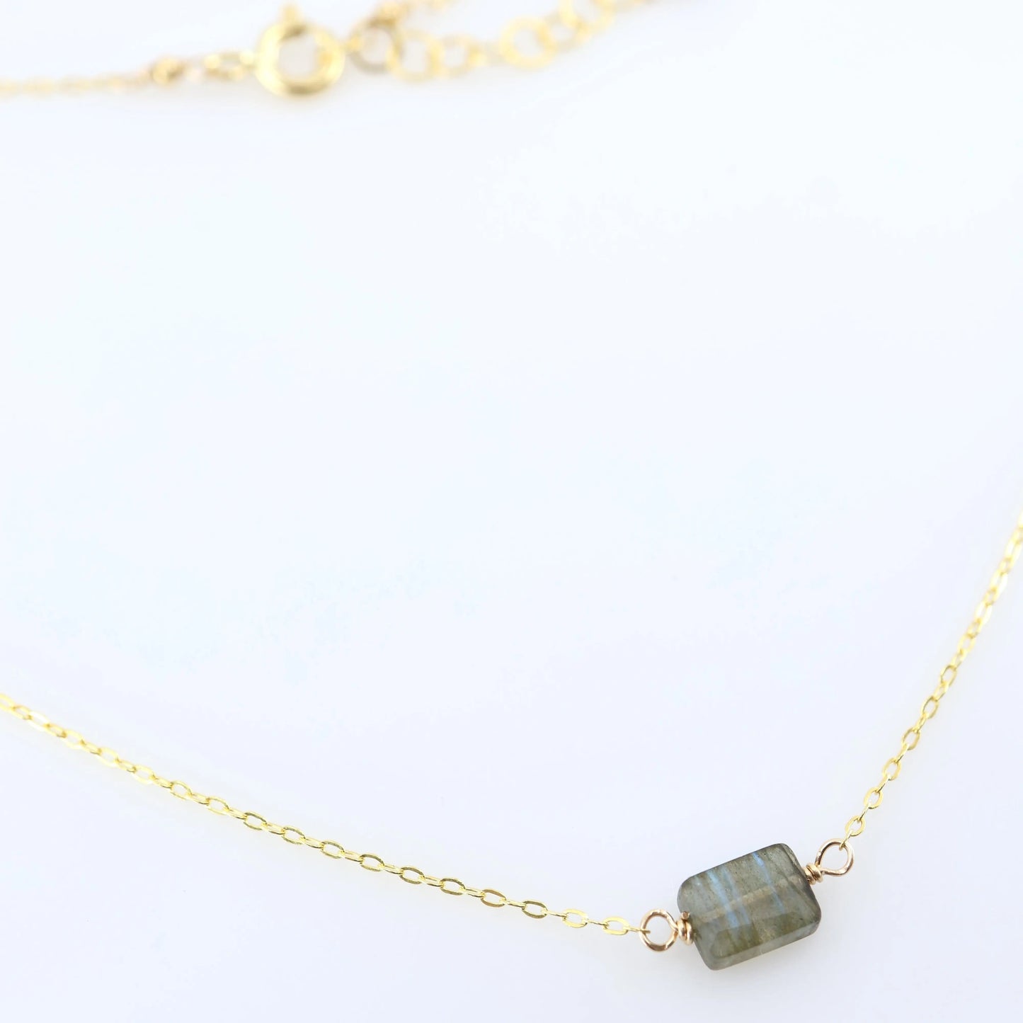 Single Rectangle Gemstone Necklace J.Mills Studio