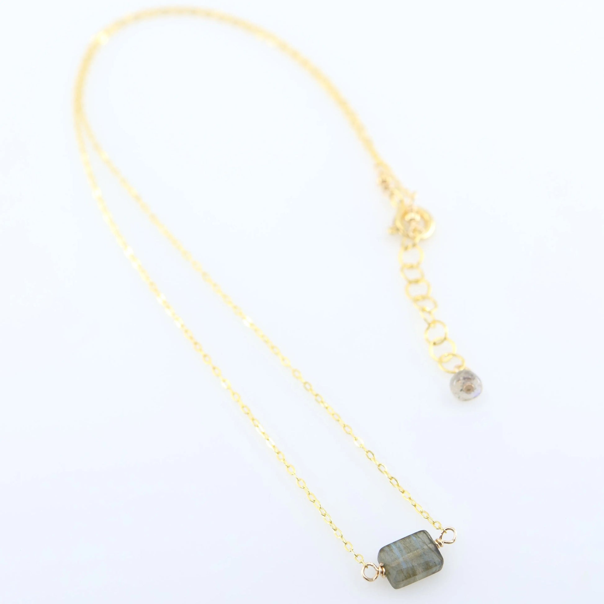 Single Rectangle Gemstone Necklace J.Mills Studio