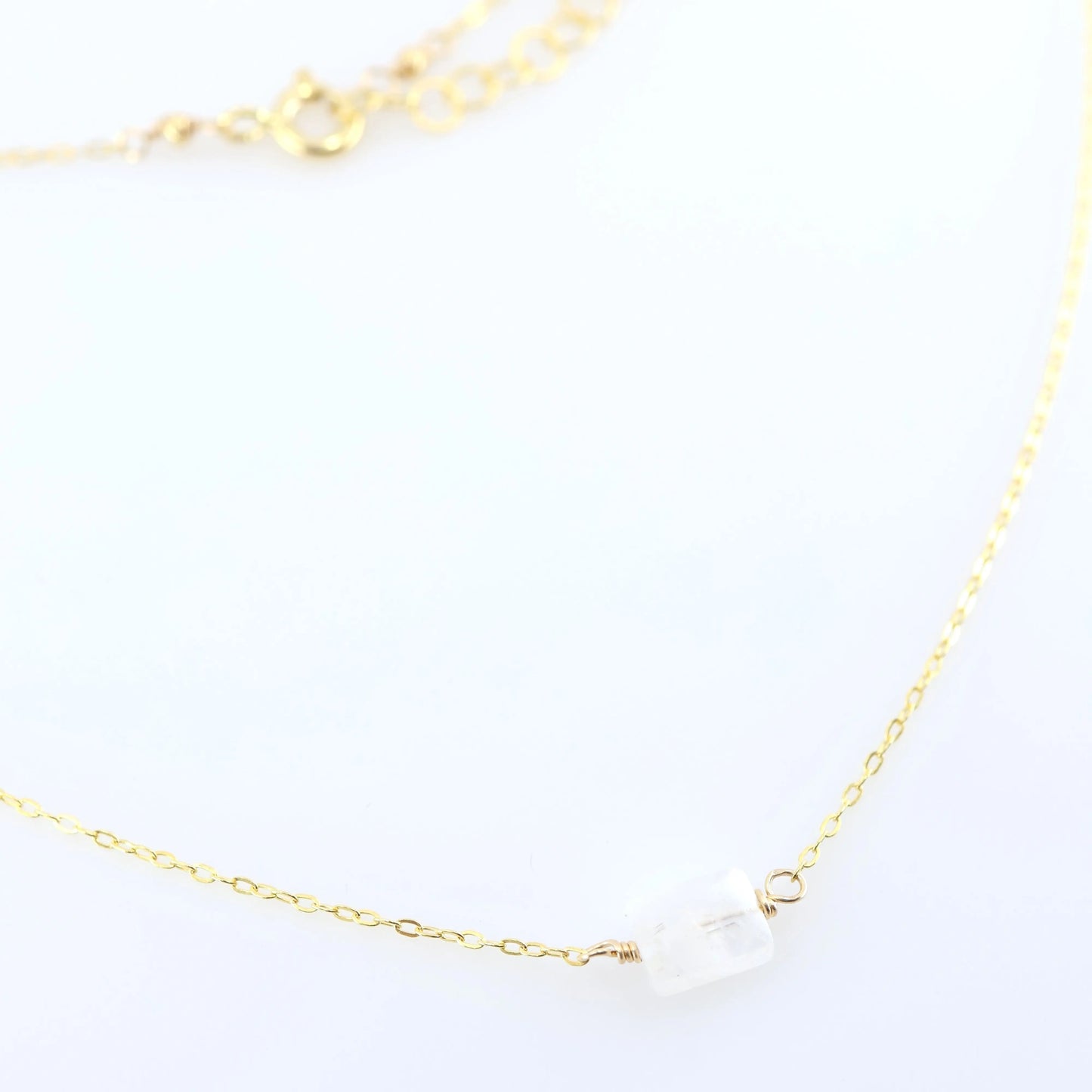 Single Rectangle Gemstone Necklace J.Mills Studio