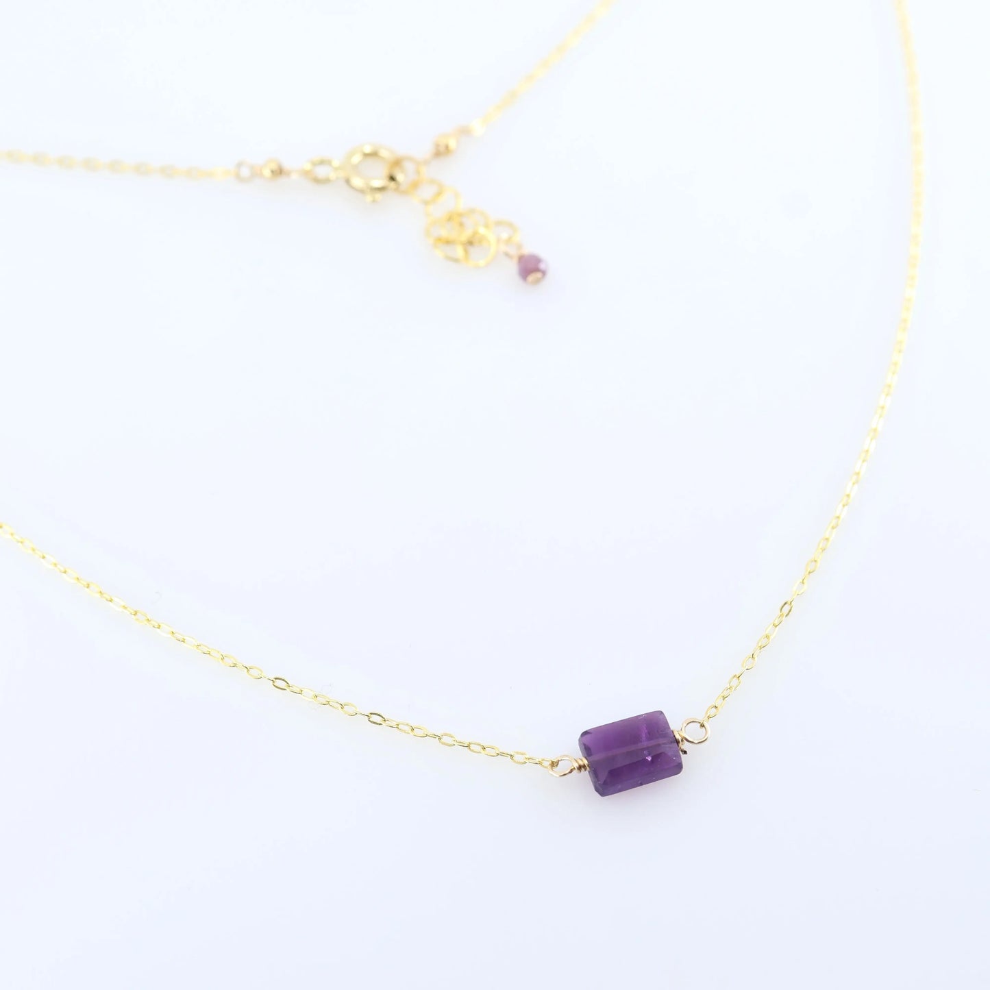 Single Rectangle Gemstone Necklace J.Mills Studio