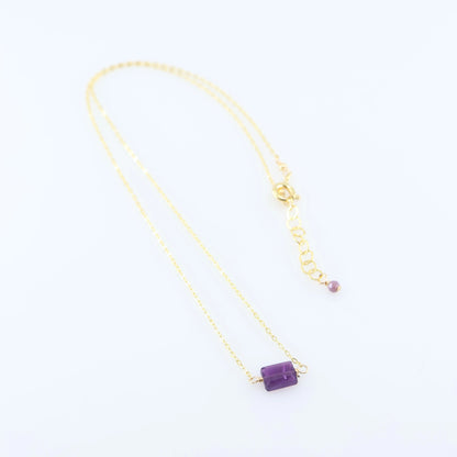 Single Rectangle Gemstone Necklace J.Mills Studio
