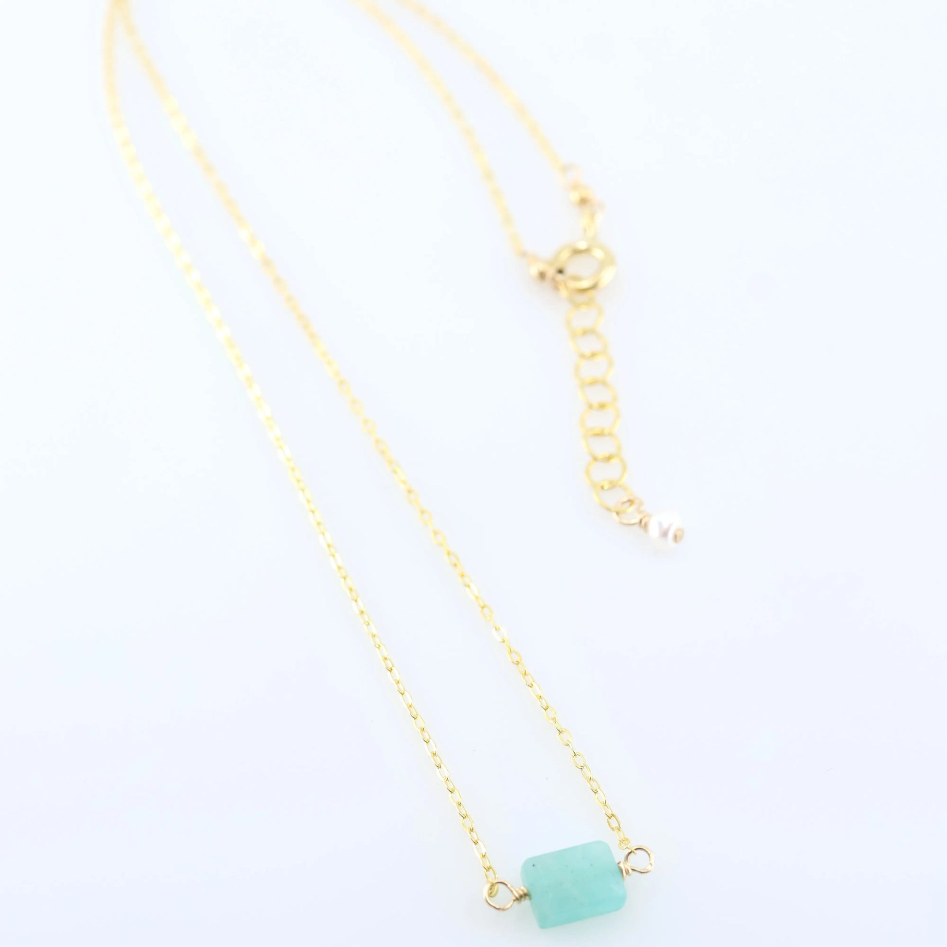 Single Rectangle Gemstone Necklace J.Mills Studio