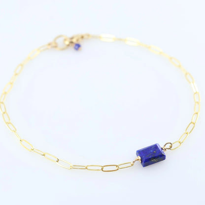 Single Rectangle Cut Gemstone Bracelet J.Mills Studio