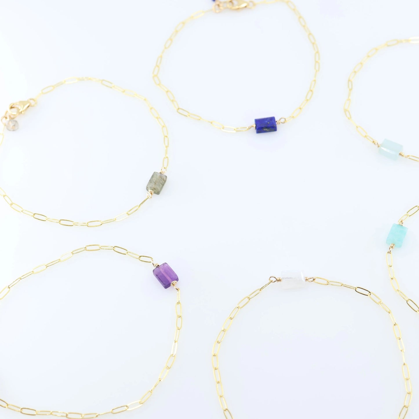 Single Rectangle Cut Gemstone Bracelet J.Mills Studio