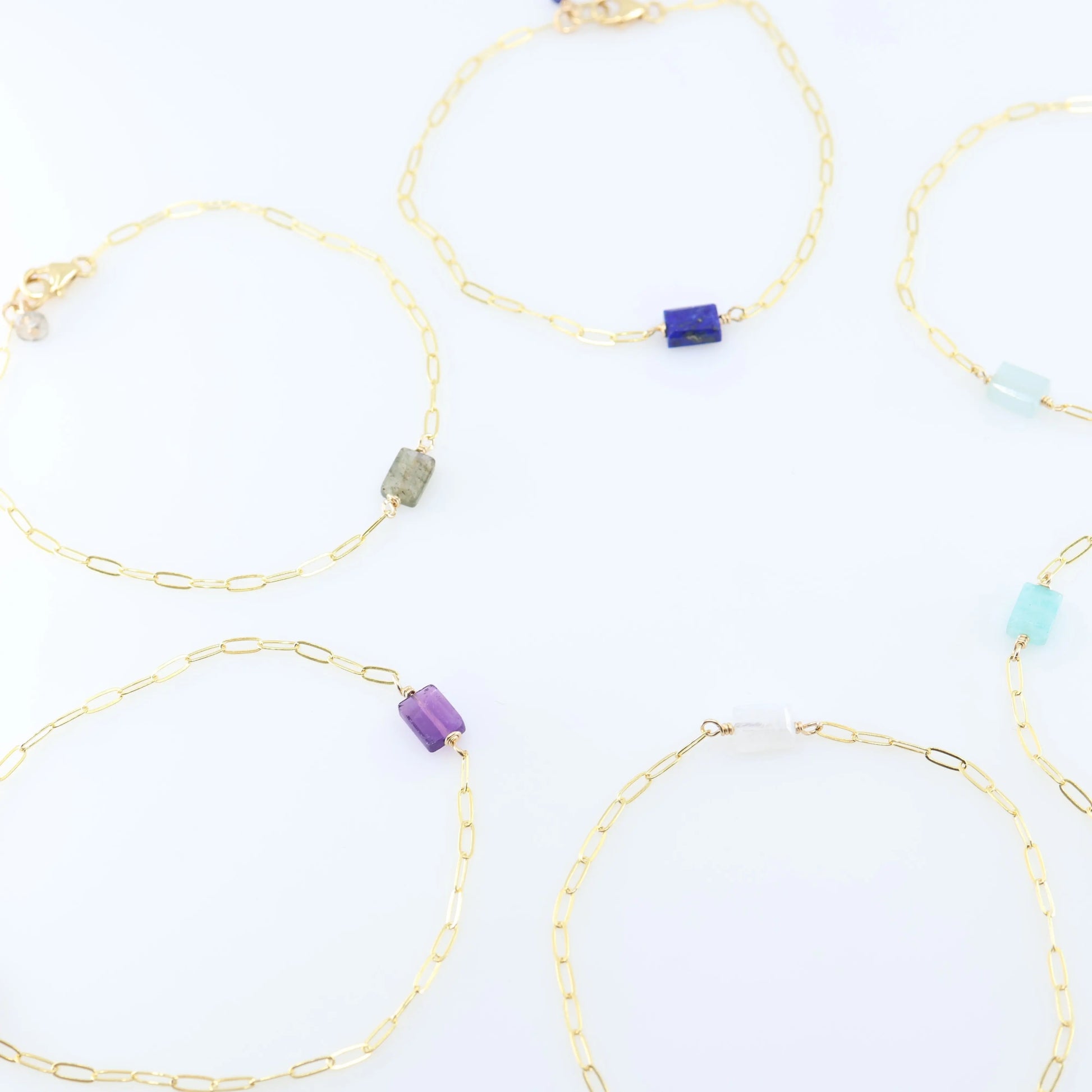 Single Rectangle Cut Gemstone Bracelet J.Mills Studio