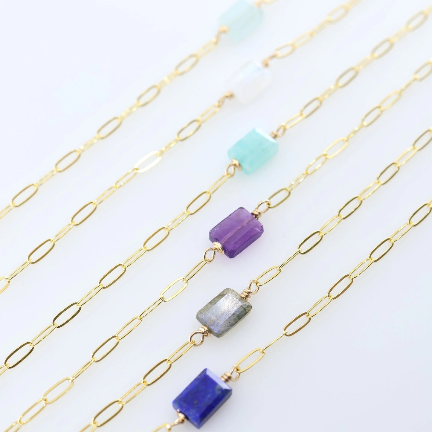 Single Rectangle Cut Gemstone Bracelet J.Mills Studio