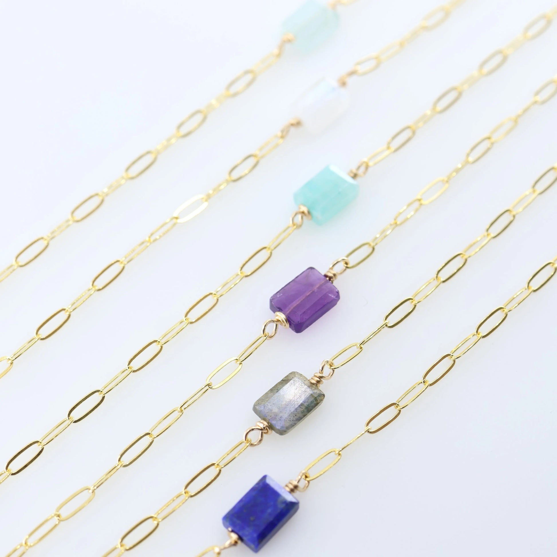 Single Rectangle Cut Gemstone Bracelet J.Mills Studio