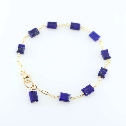 Small Rectangle Cut Lapis Lazuli Bracelet J.Mills Studio