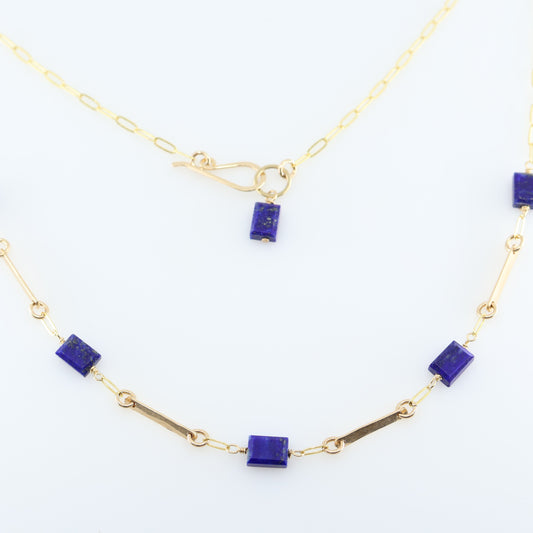 7 Drop Rectangle Moonstone Gemstone Necklace J.Mills Studio