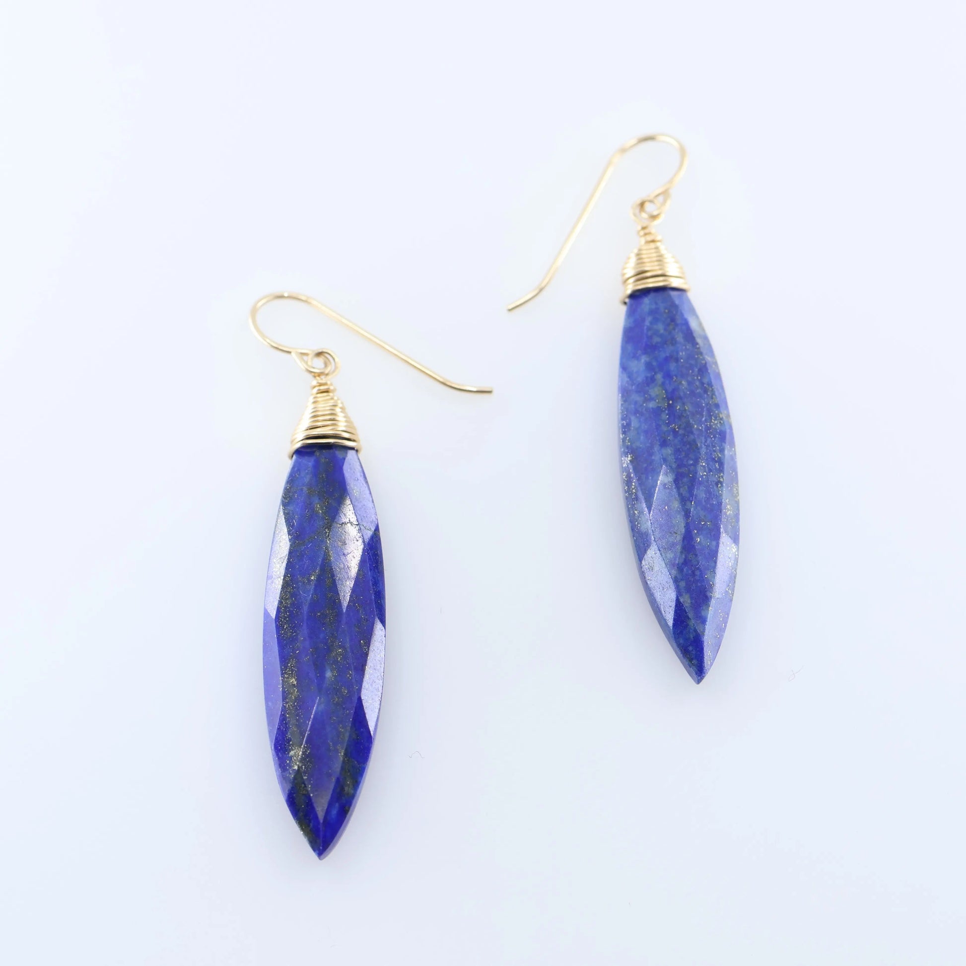 Lapis Lazuli Marquis Gemstone Earrings J.Mills Studio