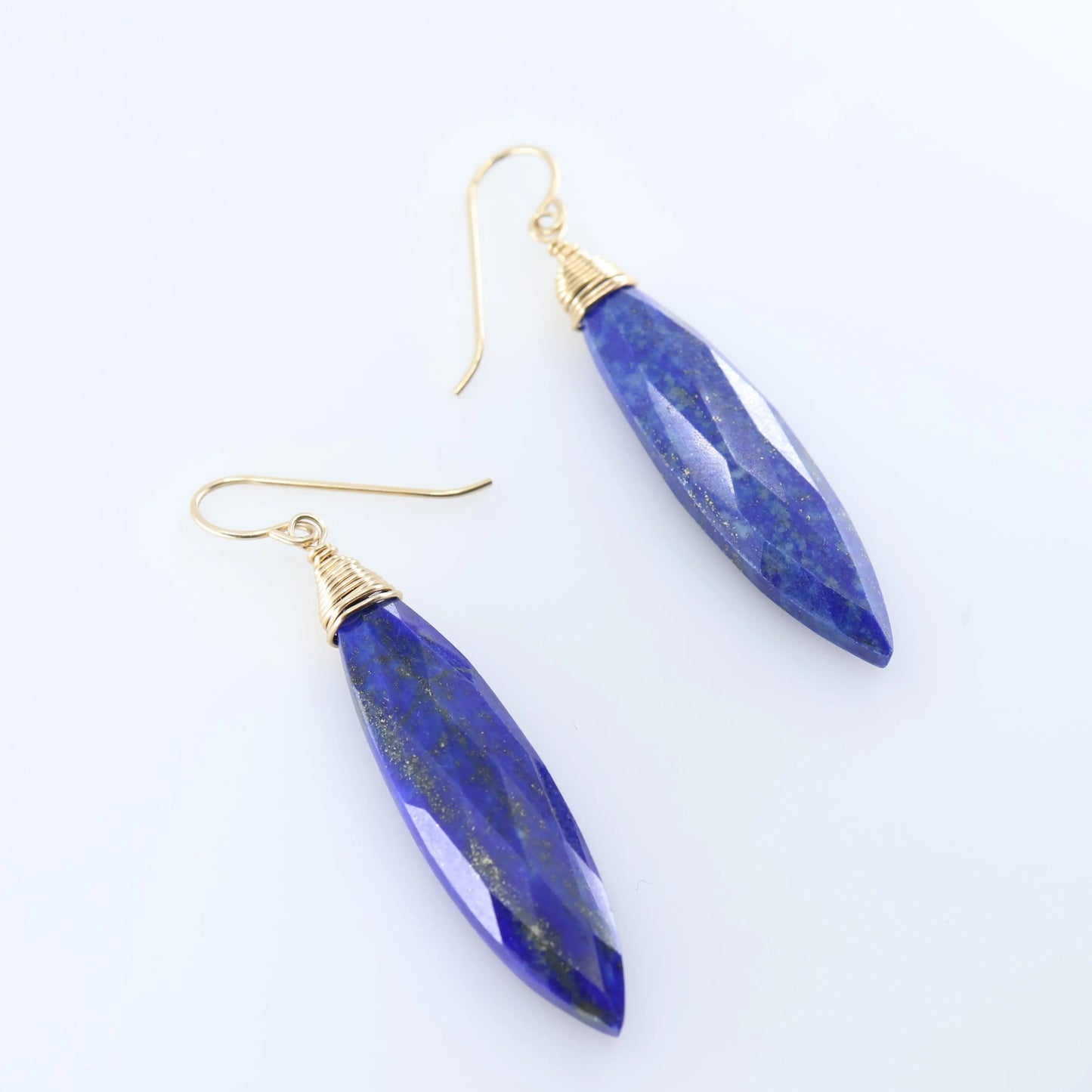 Lapis Lazuli Marquis Gemstone Earrings J.Mills Studio