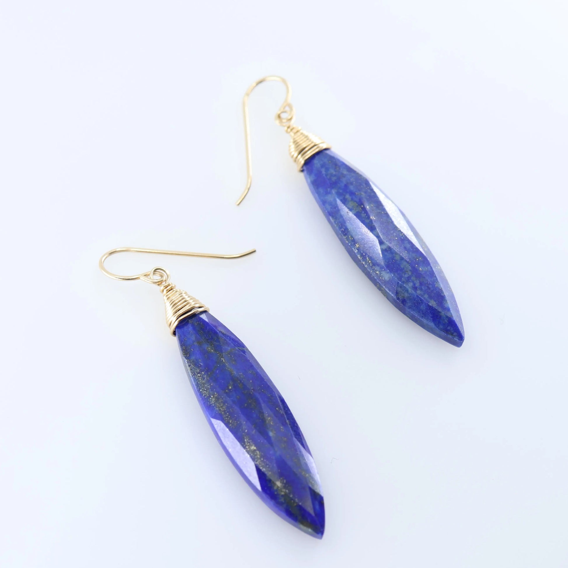 Lapis Lazuli Marquis Gemstone Earrings J.Mills Studio