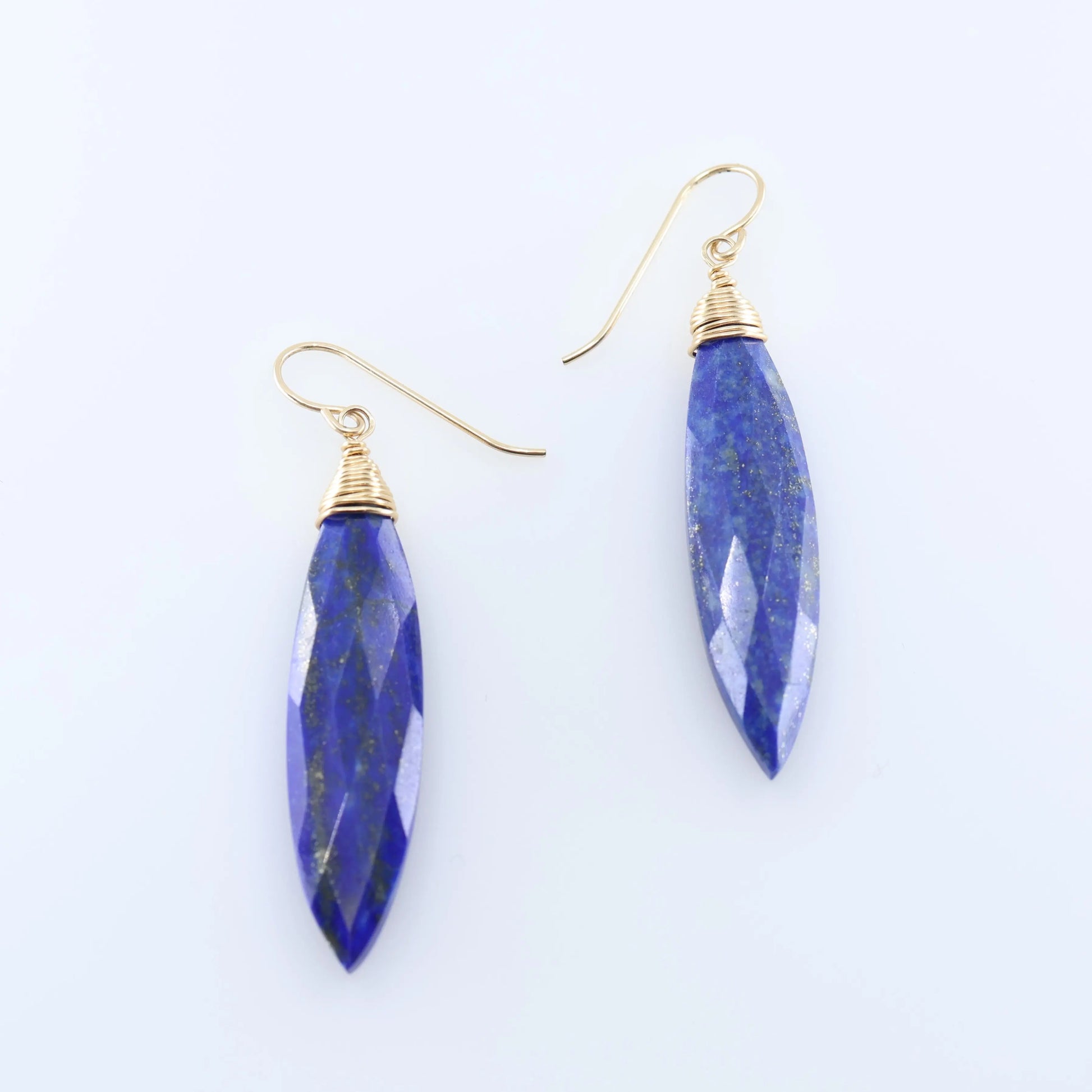 Lapis Lazuli Marquis Gemstone Earrings J.Mills Studio