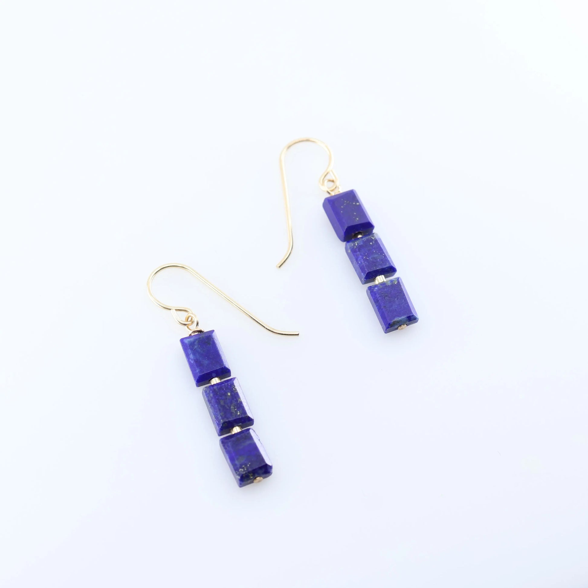 Lapis Lazuli Rectangle Stack Earrings J.Mills Studio