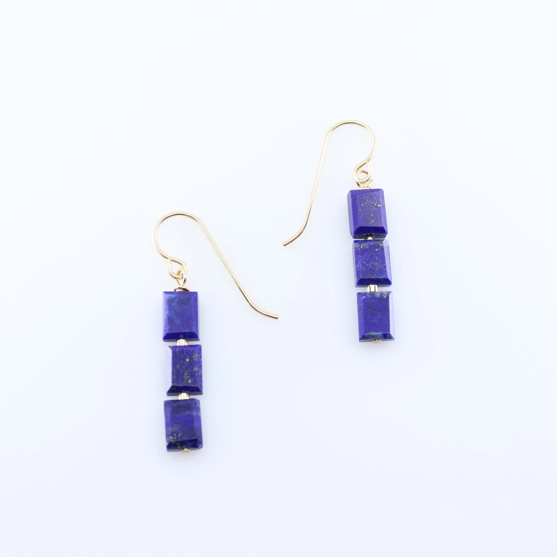 Lapis Lazuli Rectangle Stack Earrings J.Mills Studio