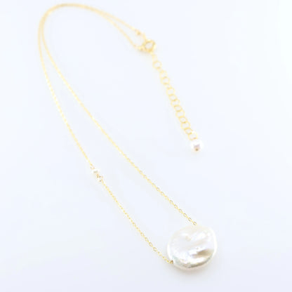 Single Coin Pearl Necklace J.Mills Studio