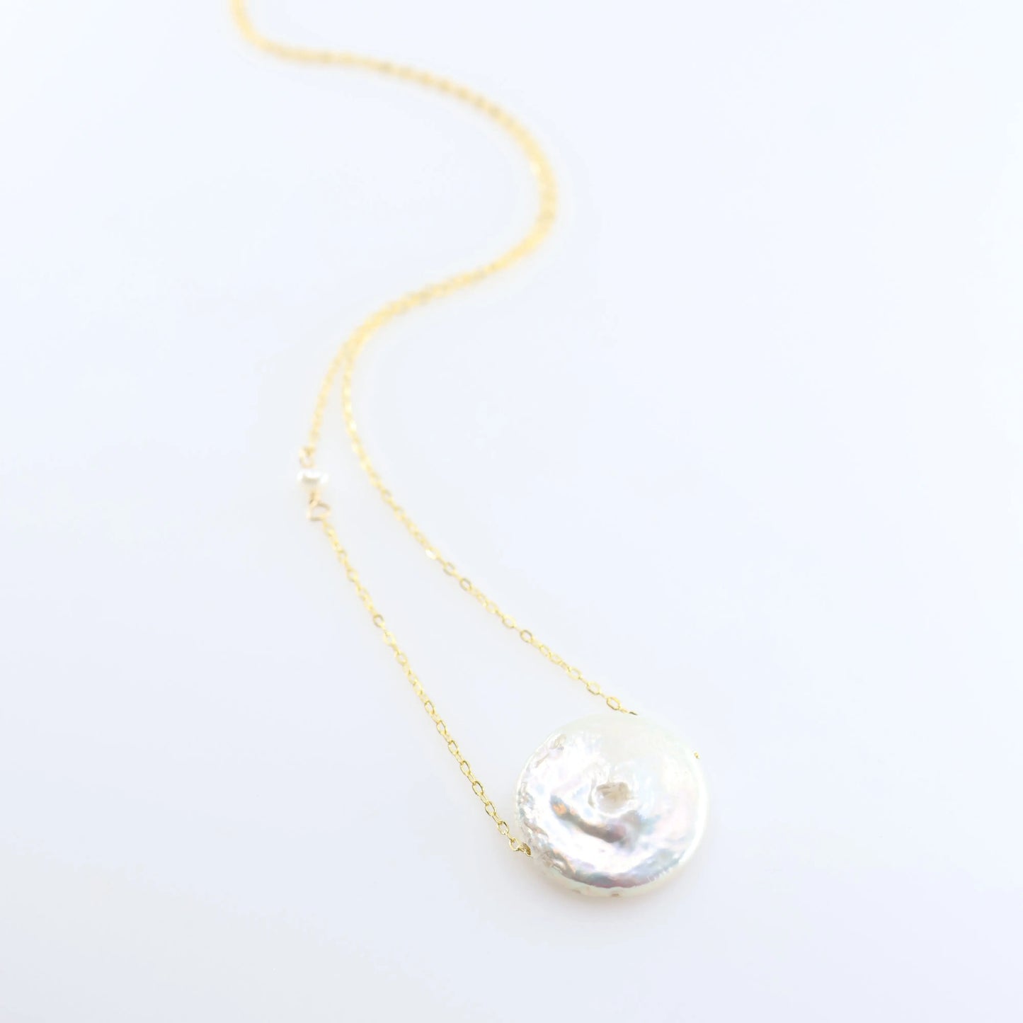 Single Coin Pearl Necklace J.Mills Studio