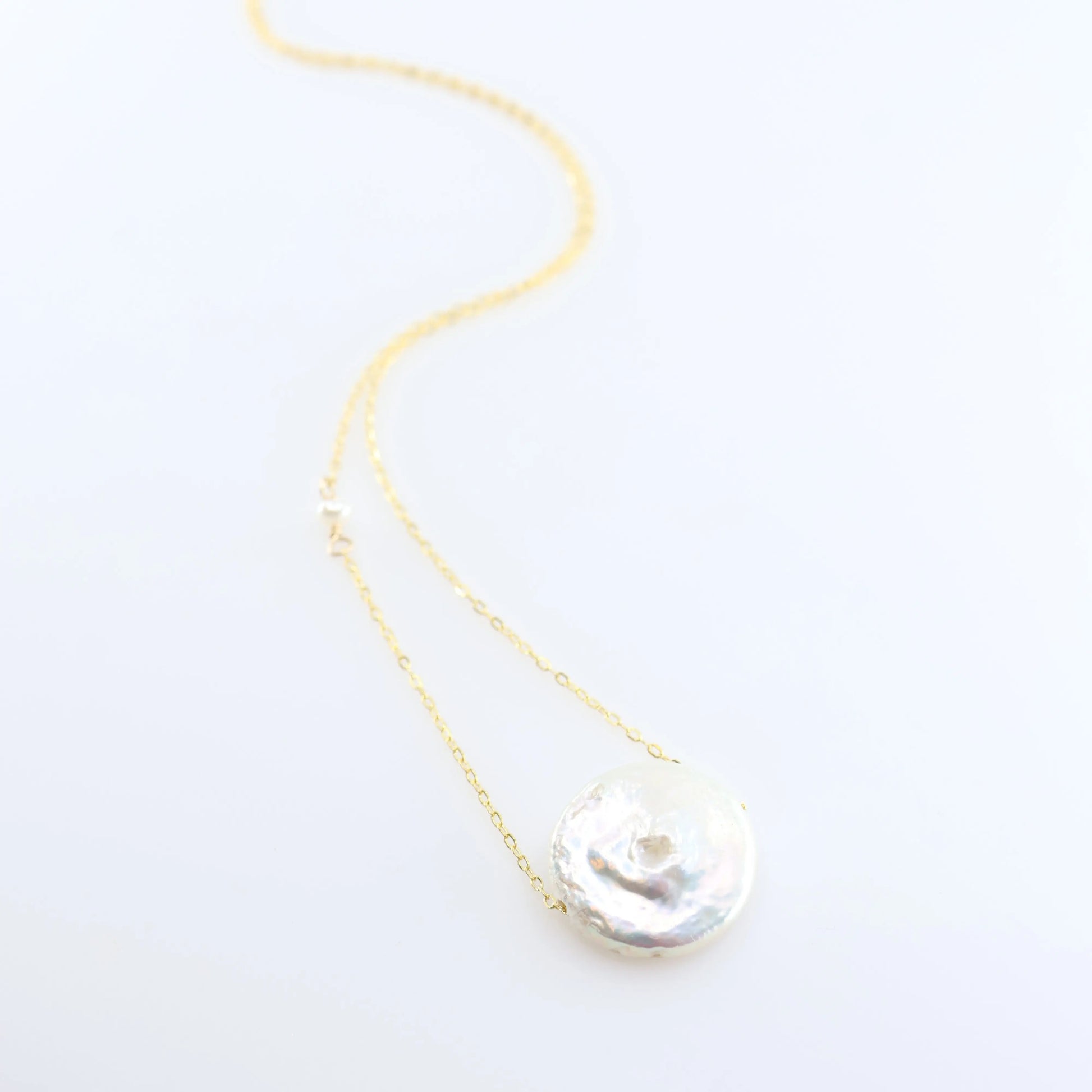 Single Coin Pearl Necklace J.Mills Studio