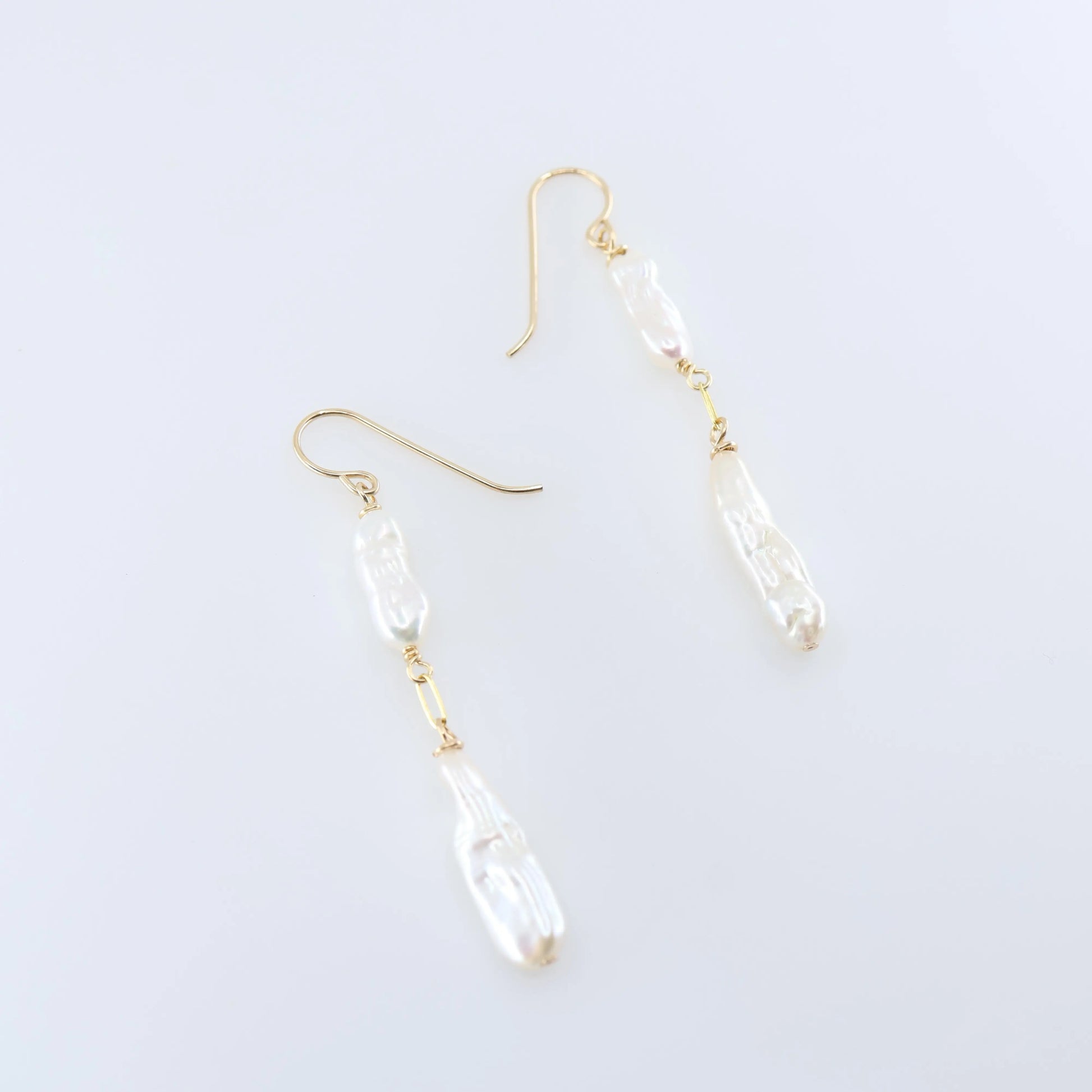 Freshwater Biwa Pearl Cascade Earrings J.Mills Studio