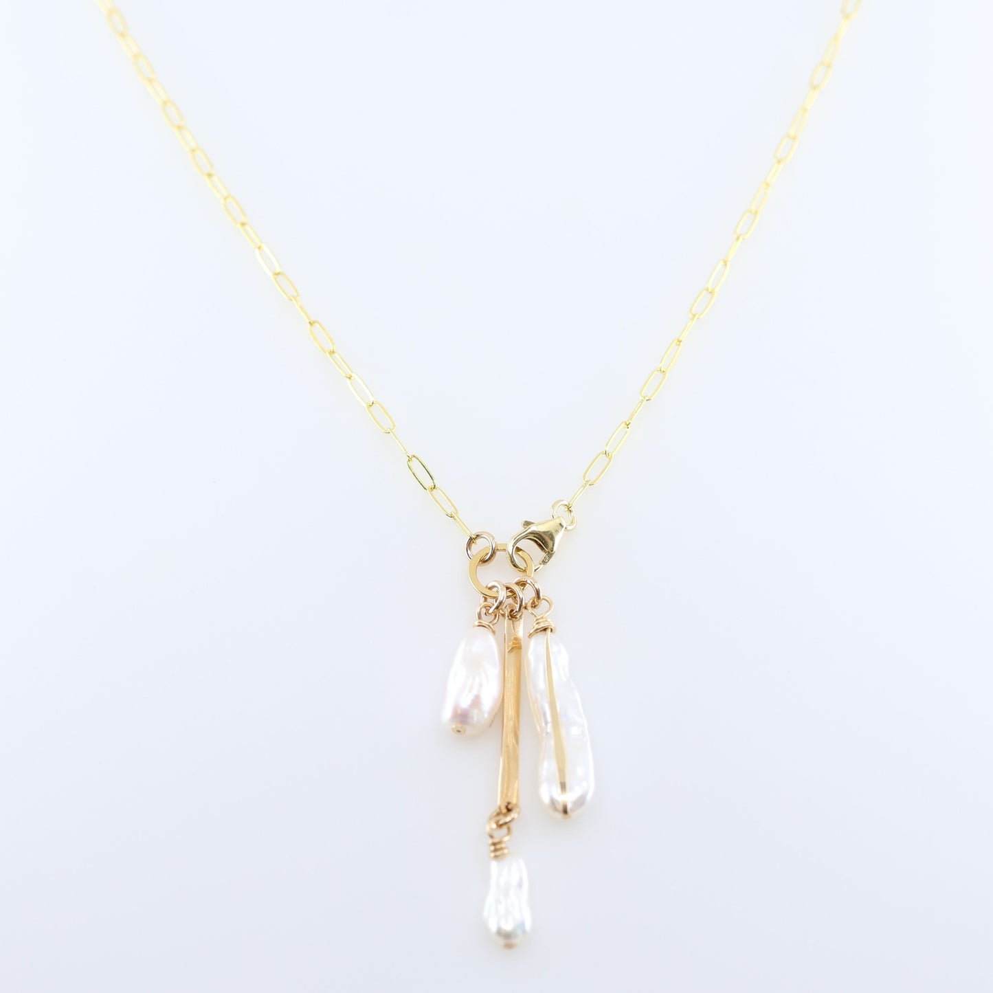 Freshwater Biwa Pearl Cascade Necklace J.Mills Studio