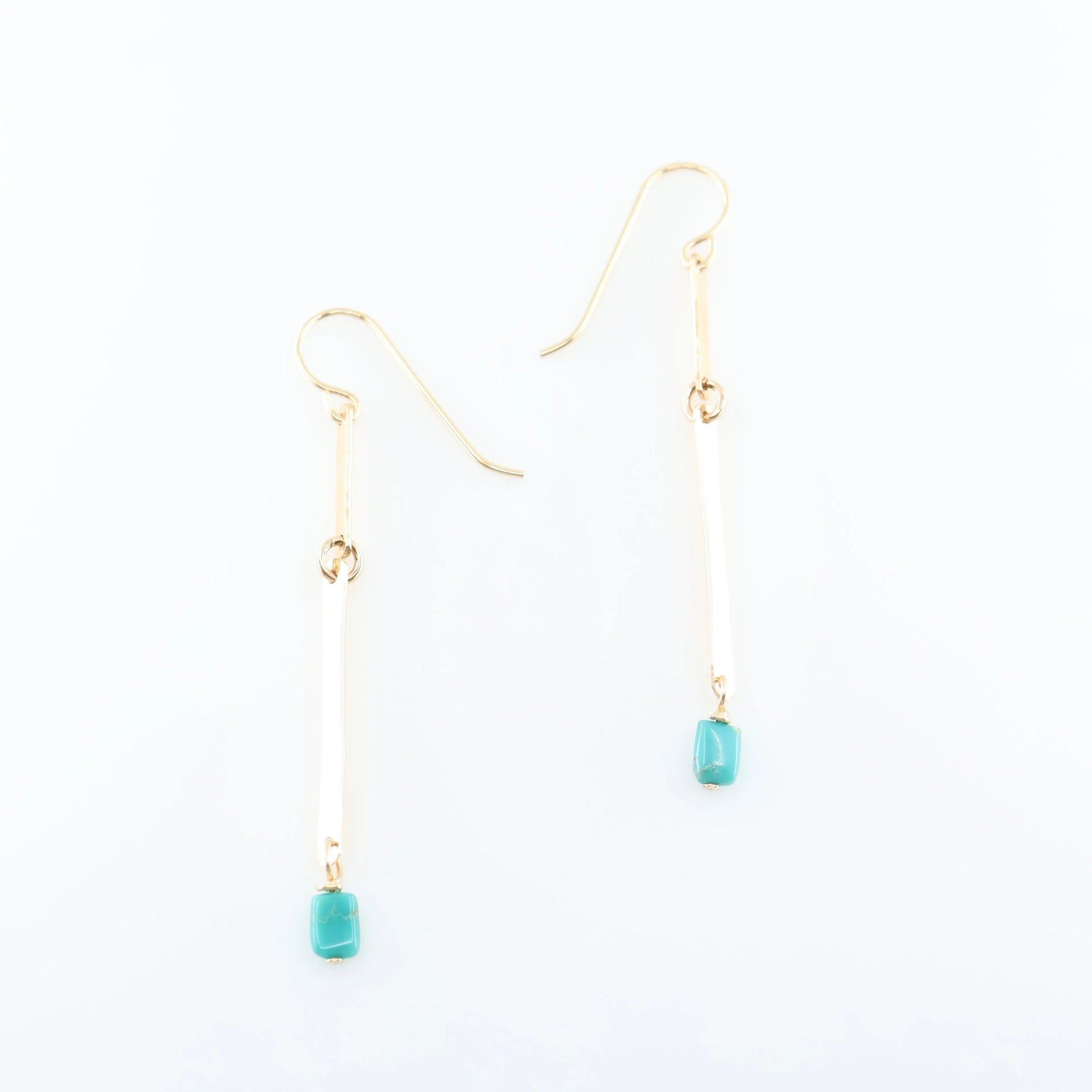 Cascading Bar Earrings with Turquoise J.Mills Studio