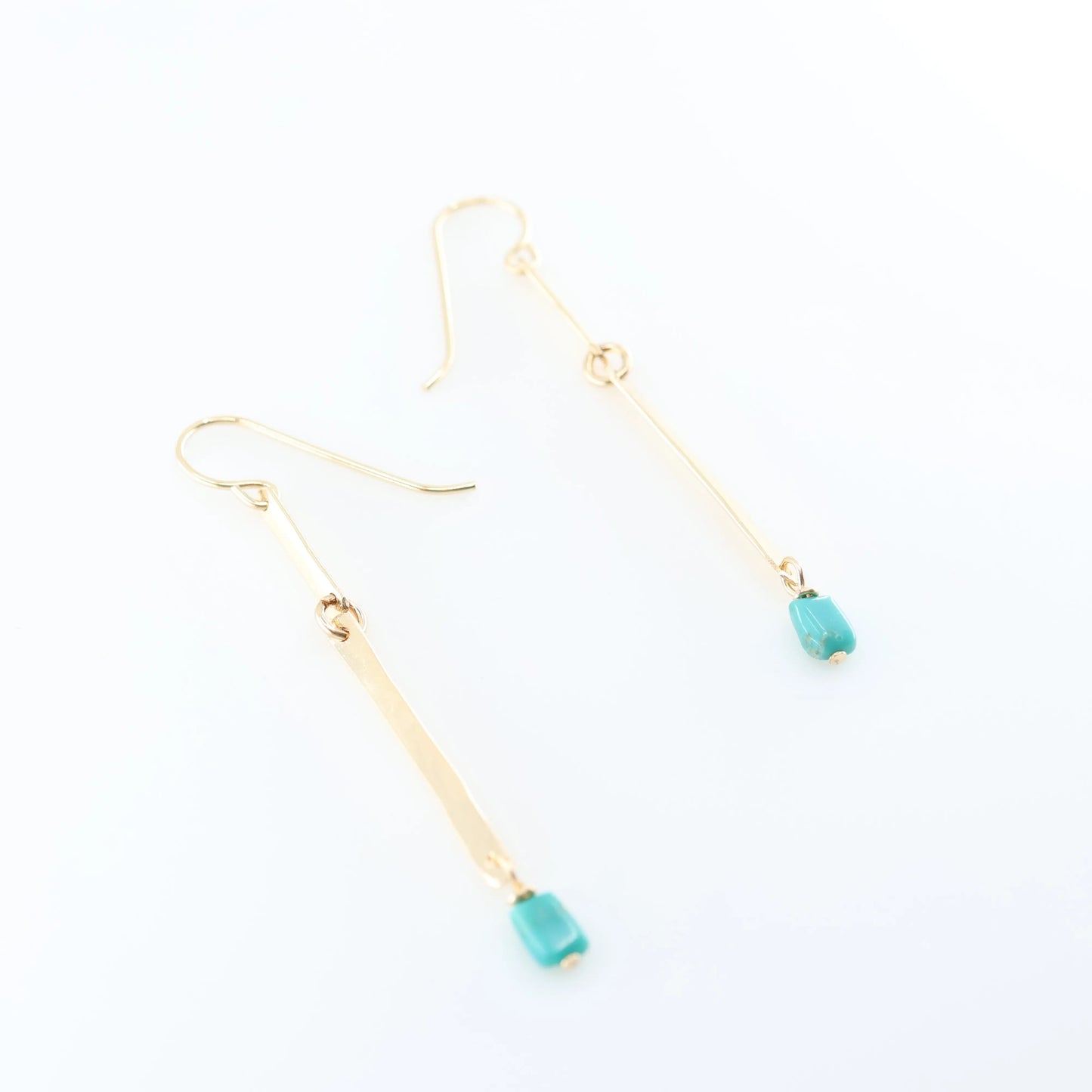 Cascading Bar Earrings with Turquoise J.Mills Studio
