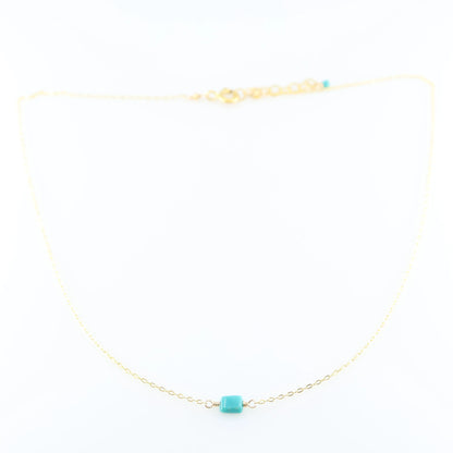 Single Rectangle Turquoise Necklace J.Mills Studio
